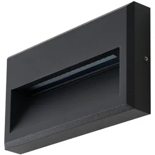 Lucande LED Wandleuchte außen Weno (Modern) in Schwarz aus Aluminium (1 flammig,) - Außenwandleuchten Wandlampe Led Außenlampe Outdoor für Außenwand/Hauswand Haus Terrasse & Balkon