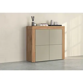 OTTO home CHRONOS 140 x 130 x 40 cm grau / eiche wotan