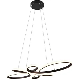 TRIO LEUCHTEN LED Pendelleuchte "FLY, Hängelampe LED 32W 3900 Lumen warmweiß 3000K 3-Stufen dimmbar", schwarz (schwarz matt), 1, H: 150cm, 1 Stk., Leuchten, höhenverstellbar: max 150cm, Maße 83x45 cm, Hängeleuchte Küche Wohnen, LED Pendelleuchte