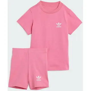 adidas Cycling Shorts und T-Shirt Kids Set - Pink Fusion - 86