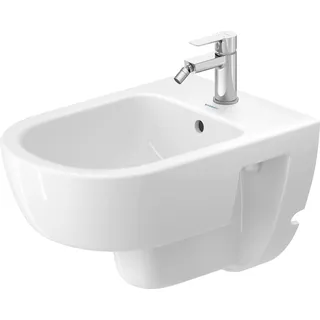 Duravit D-Code Wandbidet, mit Hahnloch, mit Überlauf, 370x540x340mm, Weiß Hochglanz, 2723150000