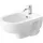 Duravit D-Code Wandbidet Compact mit Hahnloch und Überlauf 370 540 340 mm Weiß Hochglanz 2723150000