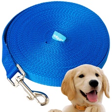 Edipets, Schleppleine für Hunde, 1.5m / 3m / 5m / 10m / 15m, Wasserdicht Trainingsleine für Große bis Kleine Hunde, Robuste Hundeleine (15 m, dunkelblau)