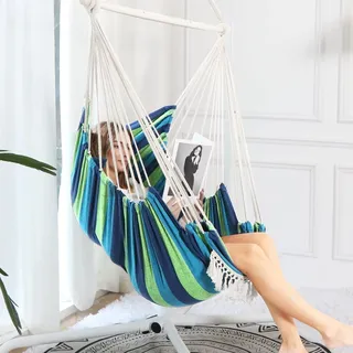 Hängende Sitzplätze Hängemattenstuhl - Komfortabel und unterhaltsam - 1 Stück - Mehrfarbig - Baumwolle