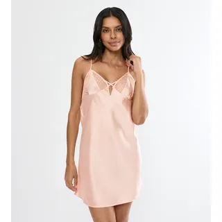 Unterkleid TRIUMPH "A Weekend to Remember NDW", Damen, Gr. 44, N-Gr, rosa (porcelain), Satin, Obermaterial: 100% Polyester, Kleider Unterkleid, weich und sinnlich