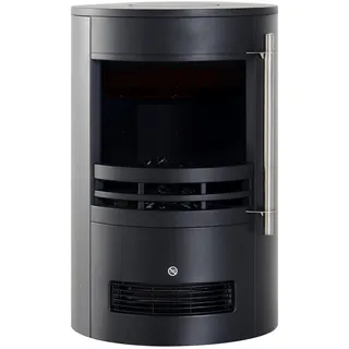Homcom Led Elektrokamin mit Flammeneffekt Wandkamin Standkamin Kaminofen 900/2000W , Schwarz , Metall , 41x645x41 cm , Elektrogeräte, Heizgeräte, Elektrokamine