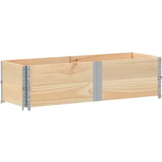 vidaXL Paletten-Aufsatzrahmen 2 Stk. 150x50 cm Massivholz Kiefer - Braun
