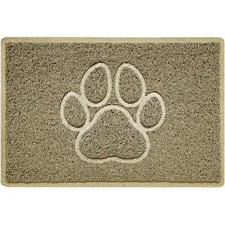 Nicoman PFOTE Geprägt Fußmatte-(Geeignet für Innen- und Schützen Außen), Klein (60x40cm), Beige