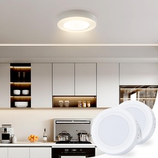 Aigostar LED Deckenleuchte 6W Deckenlampe, 4000K Neutralweiß 620lm Lampe Badezimmer ideal für Badezimmer Balkon Flur Küche Wohnzimmer, Badezimmer lampe Ø12.3cm, 2 Packungen