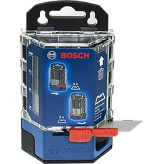 Bosch Professional 50 Ersatzklingen im Dispenser (Trapezklingen, Kompatibel mit Bosch Professional Trapezklingen Messer), Blau