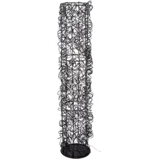 Creativ light Dekoobjekt »Metalldraht-Tower«, Zylinder aus Draht, mit Timerfunktion, USB Kabel, schwarz