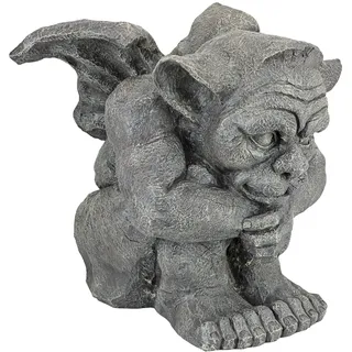 Design Toscano Figur „Emmett, der Gargoyle“: Groß, tan, 40,5 x 40,5 x 44,5 cm, JQ9425