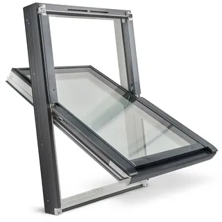 Dachfenster Schallschutzfenster dreifach Verglasung aus Kunststoff Fakro PTP-V P50 ABMX  GREENVIEW und Eindeckrahmen - Uw: 1,0 W/m2K - 15% Förderung