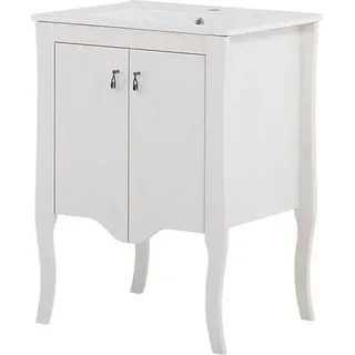 Badmöbel Antik Stil Becken Unterschrank Landhaus Badezimmer Neu 59cm Waschbecken - Weiß