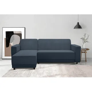 dorel home Eckcouch Polyester 2-Sitzer Blau