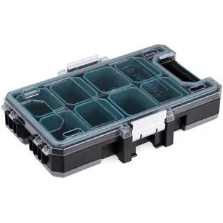 Navaris Kleinteile Organizer Sortierkasten wasserdicht - 22,7x38,5x8cm - herausnehmbare Fächer - Schrauben Sortimentskasten Box leer ohne Zubehör