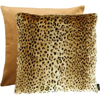 Dekokissen APELT "Leyla" Gr. 1, gelb (gelb, braun, unifarben), B:45cm L:45cm, Viskose, Dekokissen_Sitzkissen_Kissenhüllen, Dekokissen, Wendekissenhülle mit Füllung, 1 Stück