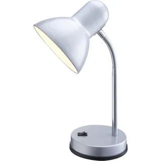 LED Tischlampe BASIC silber, Schreitischlampe, Leselampe, Arbeitslampe fürs Büro