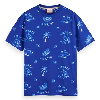 Scotch & Soda 175567 Kurzarm-t-shirt - Blue Smooth Sailing Aop - M