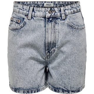 ONLY Damen ONLBAY Life HW MOM DNM NAS589 Shorts, Light Blue Denim, S