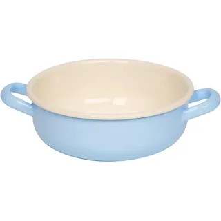 Riess, 0444-006, Bauernschüssel, CLASSIC - BUNT/PASTELL, Farbe Blau, Durchmesser 18 cm, Höhe 7.3 cm, Inhalt 1.5 Liter, Emaille, Farmerschüssel, Induktion