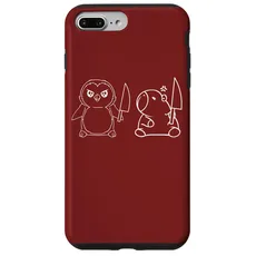Hülle für iPhone 7 Plus/8 Plus Pinguin und Capybara und Messer