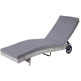 MCW Sonnenliege Rollliege 205 x 72 x 91 cm Grau