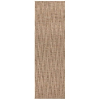 HANSE HOME BT Carpet Nature Läufer In- – Schlingen Küchenläufer rutschfest Flachgewebe Kurzflor Woll-Optik Fineloop Küchenteppich für Flur, Garten, Terrasse, Badezimmer – Beige Terracotta, 80x150cm