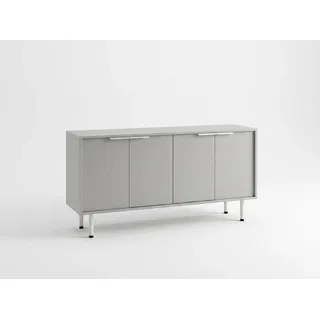 Büro Set Schreibtisch Sideboard Kommode Couchtisch modern Office - Grau