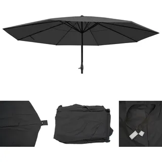 Bezug für Sonnenschirm Meran Pro, Gastronomie Marktschirm Ø 5m, Polyester anthrazit - Grau
