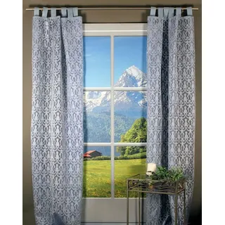 HOSSNER - ART OF HOME DECO HOSSNER - ART OF HOME DECO, Gardine »Blausee« Schlaufen 1 Stk. tlg. Schlaufenschal mit floralem Muster,