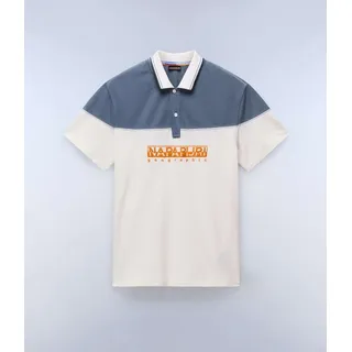 Napapijri Poloshirt »E-SATURNIA SS« Mit aufgesticktem Markenlogo auf der Brust weiß
