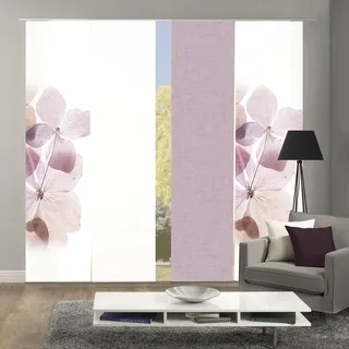 HOME WOHNIDEEN »BONITA 4er SET« Paneelwagen 4 Stk. tlg. Schiebevorhang Digidruck 4er Set BONITA,