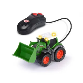 DICKIE Toys - Fendt Spielzeug-Traktor - (14 cm) mit Kabelfernsteuerung für Kinder ab 3 Jahren, Ferngesteuerter Traktor mit beweglicher Schaufel & Licht inkl. Batterien, 203732000, Mehrfarbig