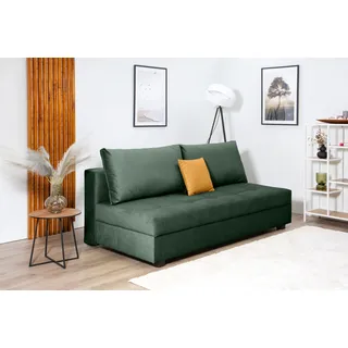 Collection AB Schlafsofa »DARIA inklusive Schlafunktion und Bettkasten« Schlafsofa,Bettfunktion,Bettkasten,inklusive Rückenkissen,Federkern, grün