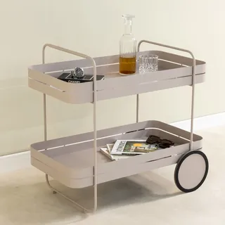 Spinder Design Servierwagen »GIN & TROLLY«, (1 St.), Servierwagen aus Stahl (silky taupe,