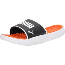 Bild Men's Fashion Shoes SOFTRIDE SLIDE MASSAGE Slide Sandal, PUMA BLACK-PUMA WHITE-CAYENNE PEPPER, 47