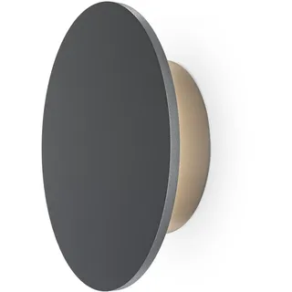 LED Wandlampe Außen Metall IP65 14 cm Rund 3000 K Grau Wandleuchte Terrasse