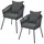 2er Set Gartenstuhl 58 x 58 x 78 cm anthrazit