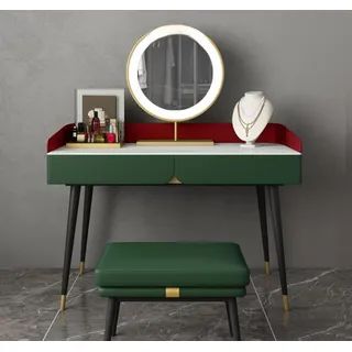 Schminktisch Spiegel Konsole Schlafzimmer Holz Tisch Luxus  Neu - Grün