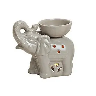 Duftlampe aus Keramik Elefant grau - Grau