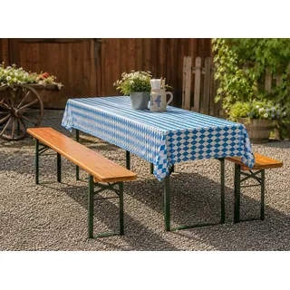 Wachstuchtischdecke Bayernraute   abwischbar 110 x 260 cm - - Bunt