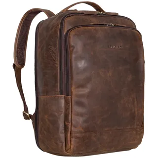 STILORD Beck Business Rucksack Herren Leder Backpack Groß Laptoprucksack 16 Zoll Daypack Cityrucksack Leder Vintage Uni Rucksack Studenten Farbe:Zamora - braun