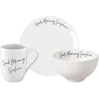Villeroy & Boch Frühstücks-Set Sunshine Statement 3er Set weiß