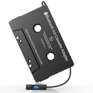 Kassetten Aux Adapter Auto Bluetooth 5.0 Audio Kassetten zu AUX Kassette mit Mikrofon/Fernbedienungstaste