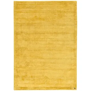 Teppich TOM TAILOR HOME "Shine uni" Gr. 2, gold (goldfarben), B:85cm H:8mm L:155cm, Viskose, Teppiche, Teppich, Handweb Teppich, 100% Viskose, handgewebt, mit elegantem Schimmer
