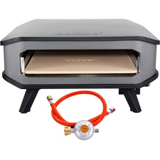 Cozze Gas-Pizzaofen für den Außenbereich - Schnell und Einfach, Ideal für Ø34 cm Pizzas, Elektronische Zündung, Doppelschichtige Hitzebeständige Ausführung