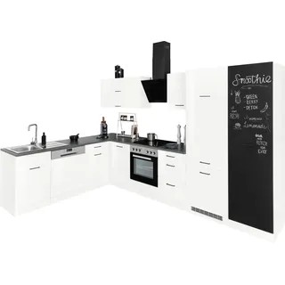 kochstation Winkelküche L-Form 220 x 330 cm weiß