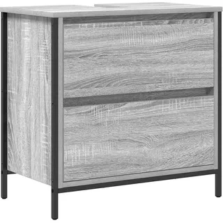 vidaXL Waschbeckenunterschrank mit Schubladen Grau Sonoma 60x34,5x60cm - Grau