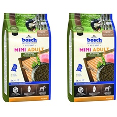 Bosch HPC Mini Adult mit frischem Geflügel & Hirse | Hundetrockenfutter für ausgewachsene Hunde Kleiner Rassen (bis 15 kg) | 1 x 1 kg (Packung mit 2)